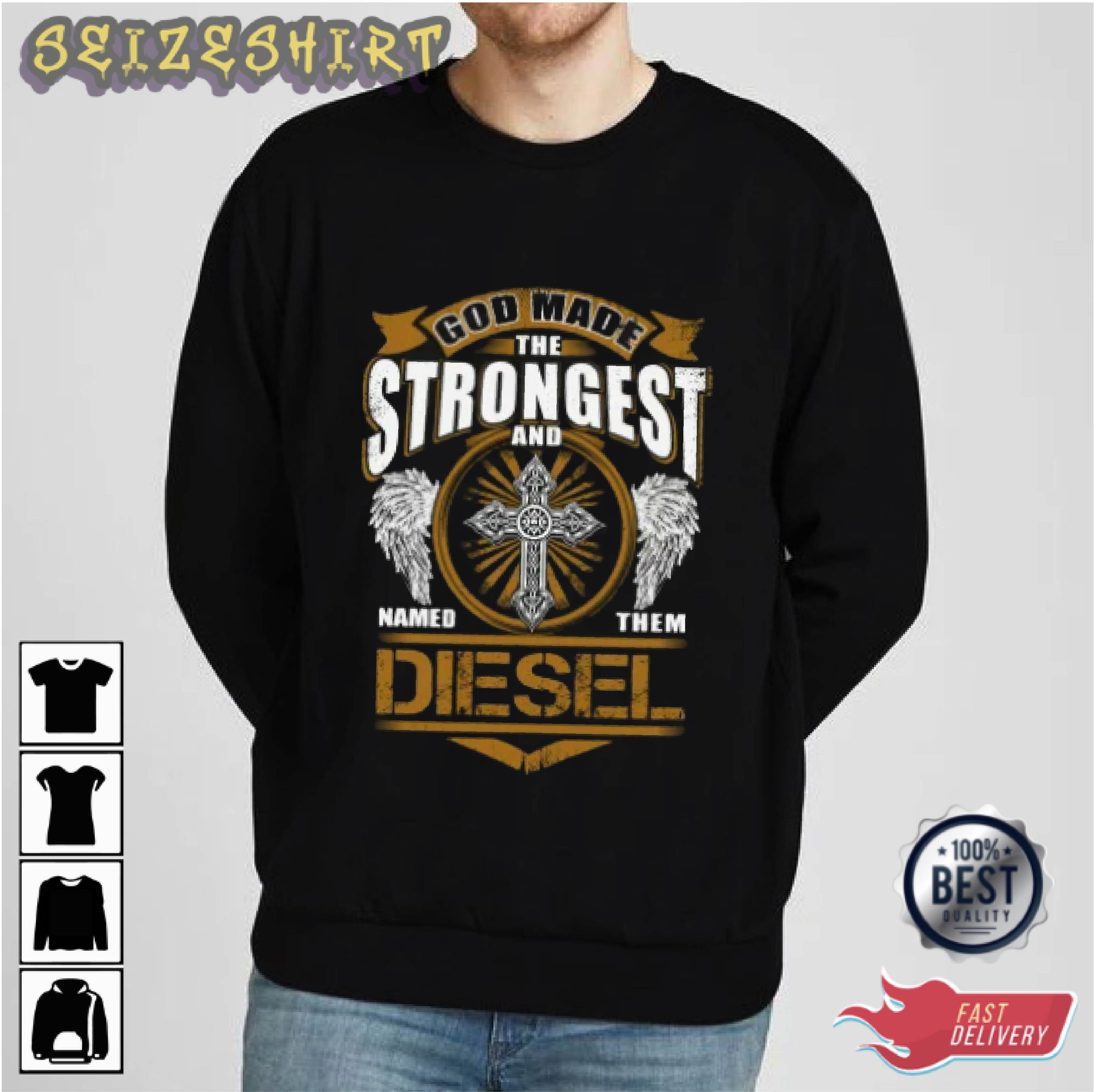 Diesel God Made The Strongest Best Shirt