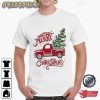 Red Car Merry Christmas Best Graphic Tee
