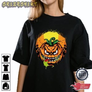 Fierce Pumpkin Face Shirt – Happy Halloween Shirt