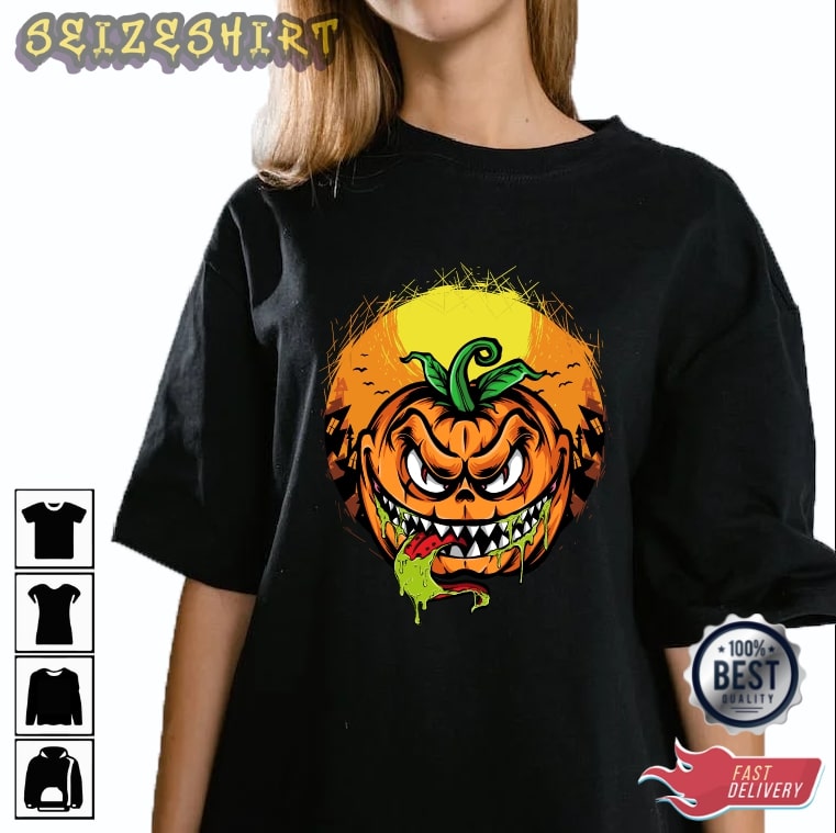 Fierce Pumpkin Face Shirt - Happy Halloween Shirt
