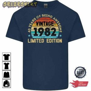 1982 Aged To Perfection Mens Organic Gifts For Dad T-Shirt