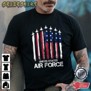 Air Force US Veterans 4th of July American Flag Independent Day T-Shirt
