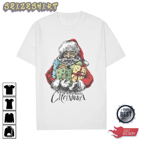 Santa Claus Mery Christmas Trending Christmas Graphic Tee