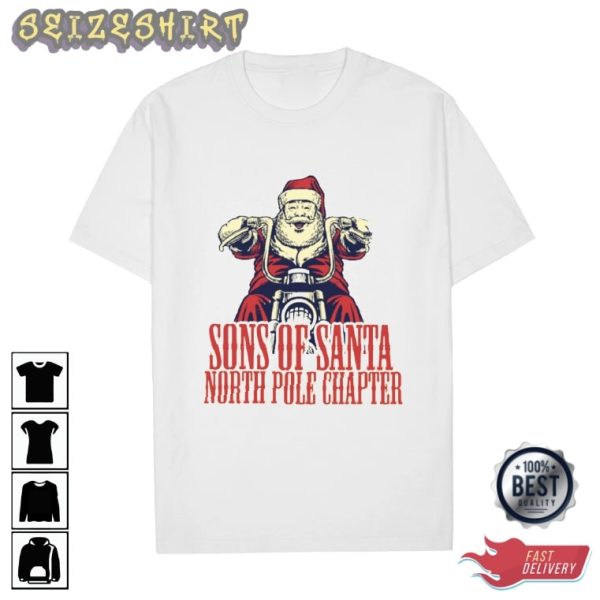 Sons Of Santa North Pole Chapter Christmas Graphic Tee