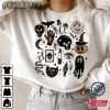 Halloween Ghost Pumpkin Skeleton Drawing T-shirt