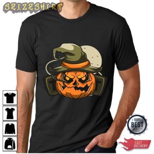 Halloween Pumpkin Hot Purpose Halloween T- shirt