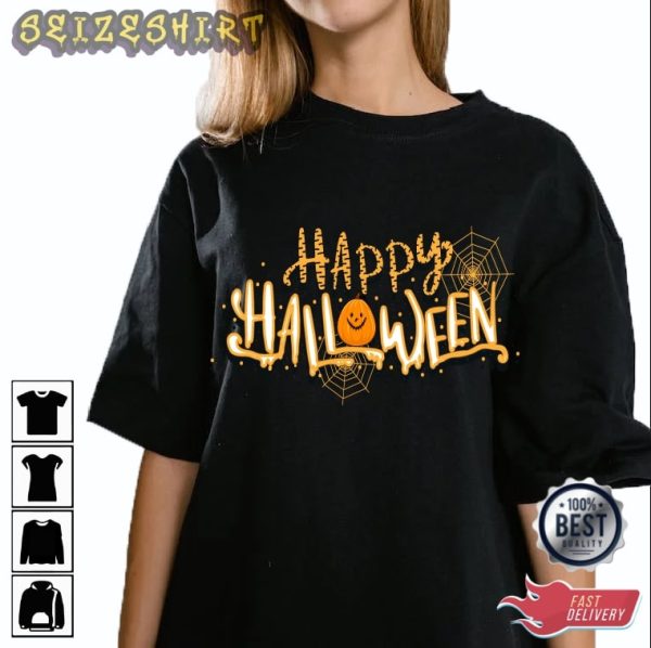 Spider Pumpkin Face Shirt – Halloween Holiday Shirt