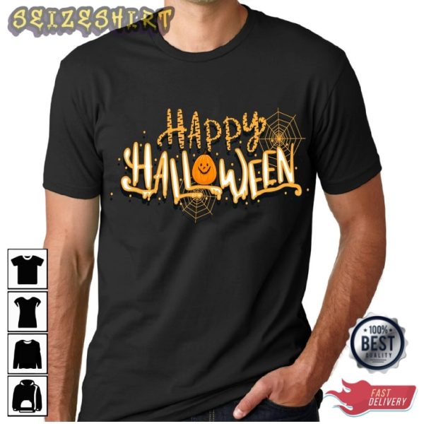 Spider Pumpkin Face Shirt – Halloween Holiday Shirt