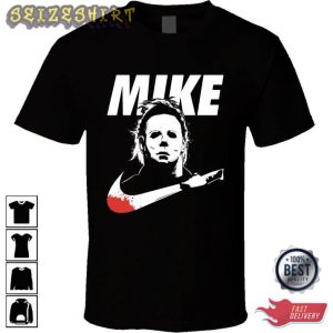 Michael Myers Mike Nike Halloween Parody Movie T Shirt