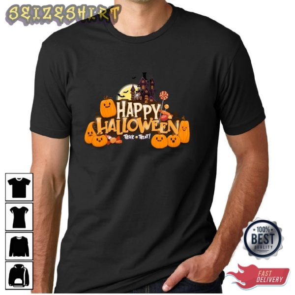Happy Halloween Shirt PumpKin Trick Or Treat Shirt