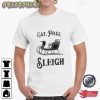 Eat Pray Sleigh Black Best Christmas Graphic Tee