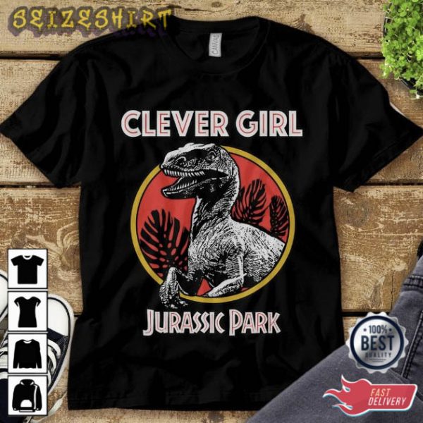 Clever Girl Graphic Jurassic Park Retro Movie T-Shirt