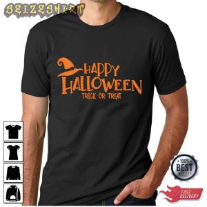 Happy Halloween Shirt With Witches Hat