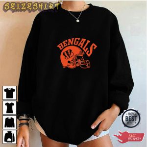 Bengals Football Basic Orange Color Hot Graphic Tee