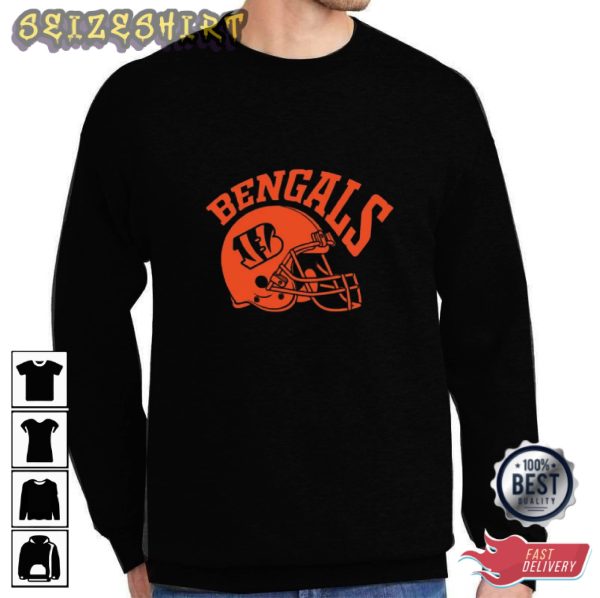 Bengals Football Basic Orange Color Hot Graphic Tee