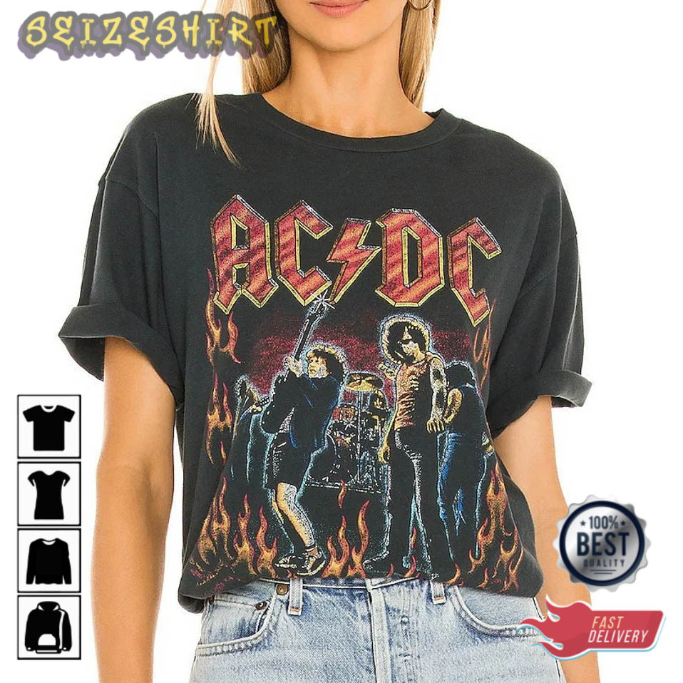 ACDC Rock Band World Tour Vintage T-Shirt |Seizeshirt.com