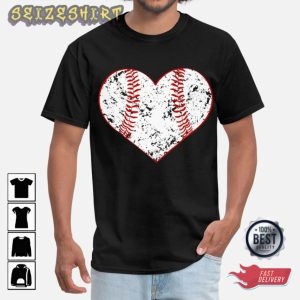Baseball Heart Fun SOFTBALL Baseball Sports T-Shirt