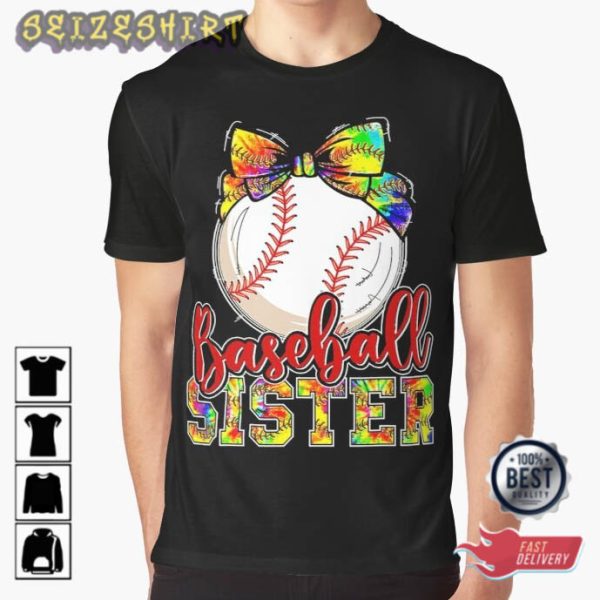Baseball Sister Cute Baseball Gift For Sisters Baseball Sports T-Shirt
