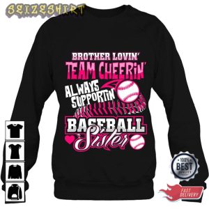 Brother Loving Team Cheering Baseball T-shirt Design