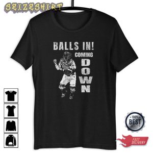 Baseball - Softball - Catcher - Balls In Coming Down - Throwback Baseball Sports T-Shirt