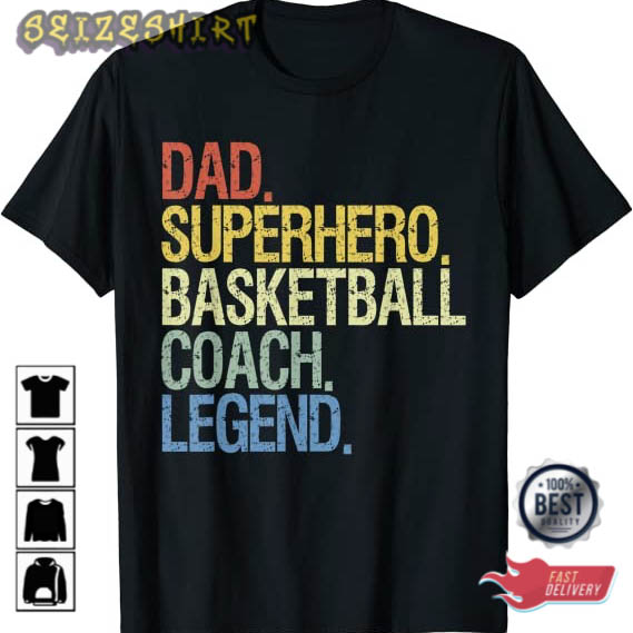 Basketball Coach Dad Gift for Dad Basketball T-Shirt