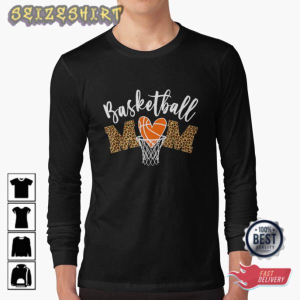 Basketball Lover Cute Novelty Distressed Basketball Mom T-Shirt