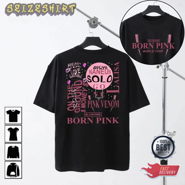 Blackpink Born Pink Album World Tour Merch T-Shirt