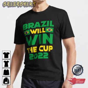 Cheers For Brazil In World Cup 2022 Graphic T-shirt