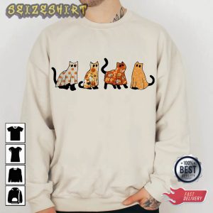 Cat Halloween Sweatshirt,Halloween Cat Shirt
