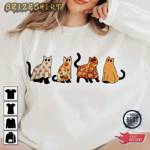 Cat Halloween Sweatshirt,Halloween Cat Shirt