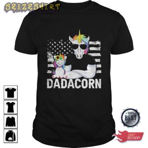 Dadacorn Funny Unicorn Dad T-Shirt