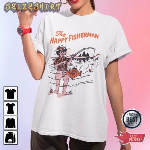 Fishing, The Happy Fisherman Fathers Day Gift T-Shirt