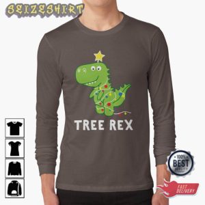 Funny Christmas Dinosaur Tree Rex T-Shirt