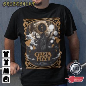 Greta Van Fleet Dreams In Gold Tour Merch T-Shirt