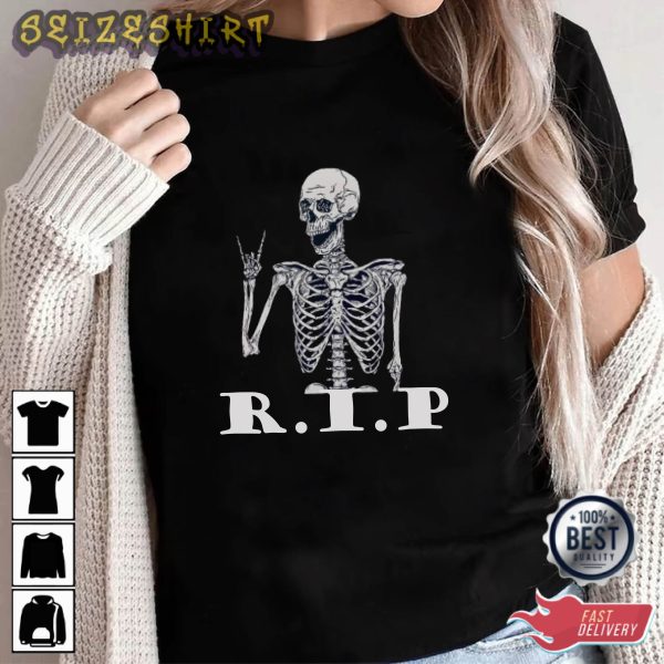 Halloween RIP Skeleton GraphicTee