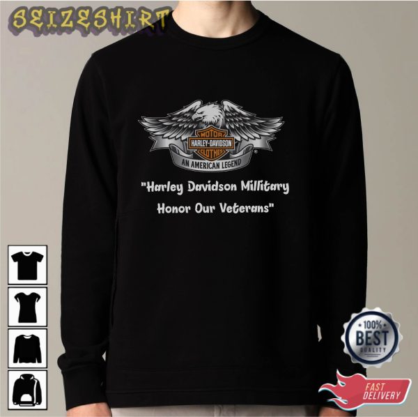 Harley Davidson Millitary Honor Our Veterans Graphic Tee