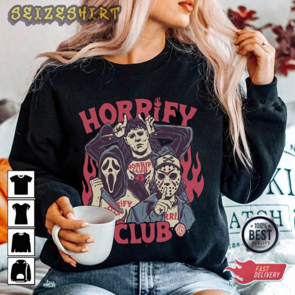 Horrify Club Halloween Shirt, Hell Devil Fire Shirt