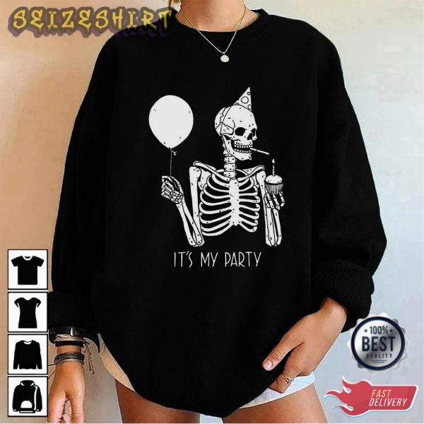 It’s My Party Skeleton Graphic Tee