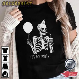 It's My Party Skeleton Graphic Tee