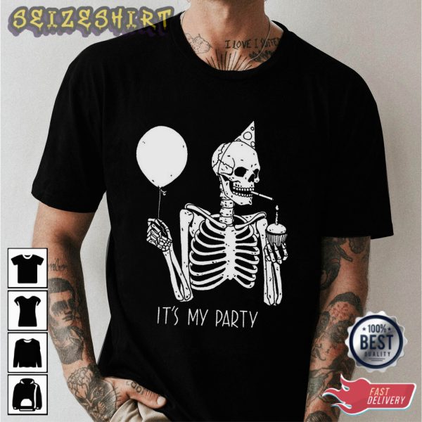 It’s My Party Skeleton Graphic Tee