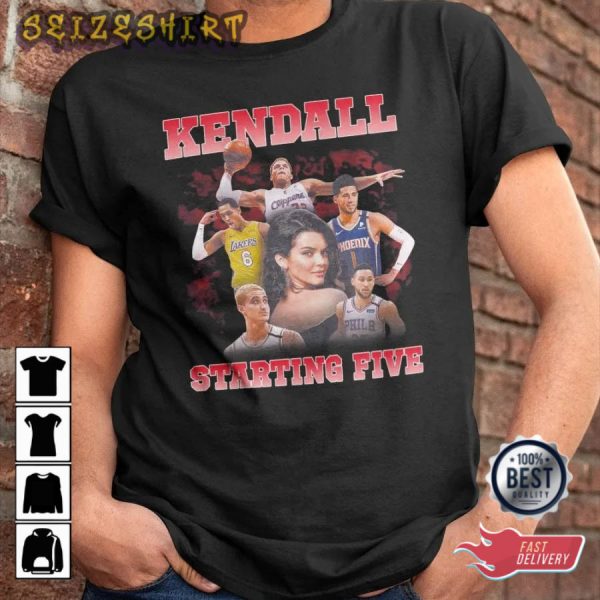 Kendall Starting Five, Kendall Jenner Basketball T-Shirt