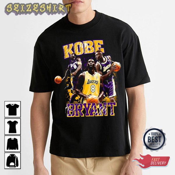 Kobe Bryant Vintage 90s Rest In Peace Retro Basketball Sports T-Shirt