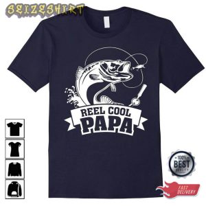 Papa The Fish Whisper Funny Fishing Fathers Day Gift T-Shirt
