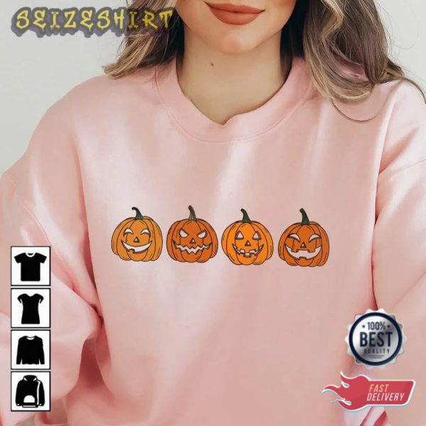Pumpkin Sweatshirt, Jack-o-Lantern Sweatshirt,Fall Shirts