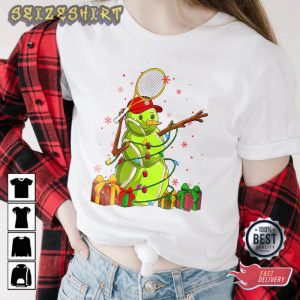 Tennis Snowman Light Christmas TShirt