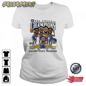 The NBA Finals 2022 Golden State Warriors Team Caricature Basketball T-Shirt