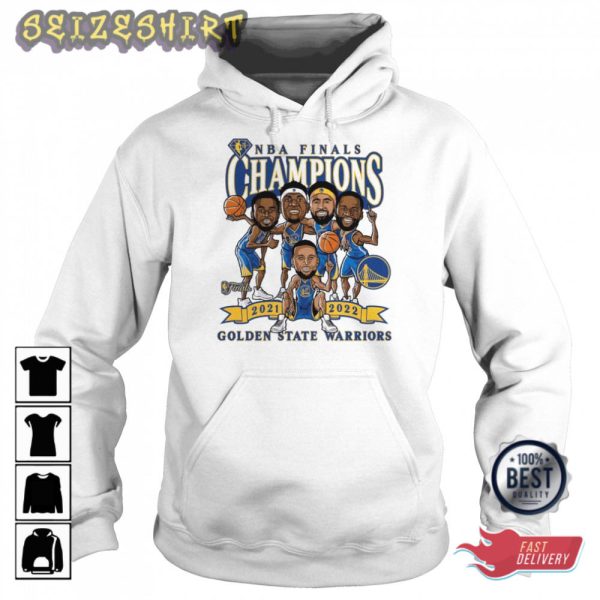 The NBA Finals 2022 Golden State Warriors Team Caricature Basketball T-Shirt
