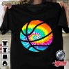 Tie Dye Basketball Shirt Rainbow Trippy Hippy Gift T-Shirt
