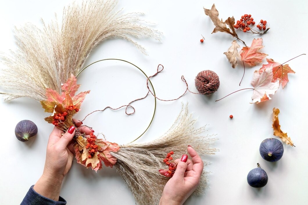 DIY dry wreath Thanksgiving Gift