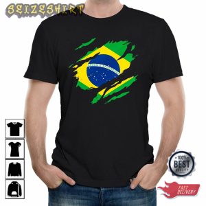Torn Brazil Flag Men's TShirt
